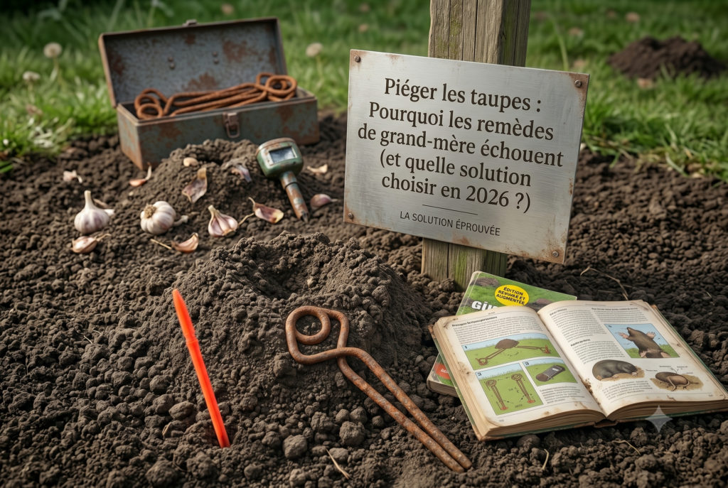 Piéger les taupes : Pourquoi les remèdes de grand-mère échouent (et quelle solution choisir en 2026 ?)